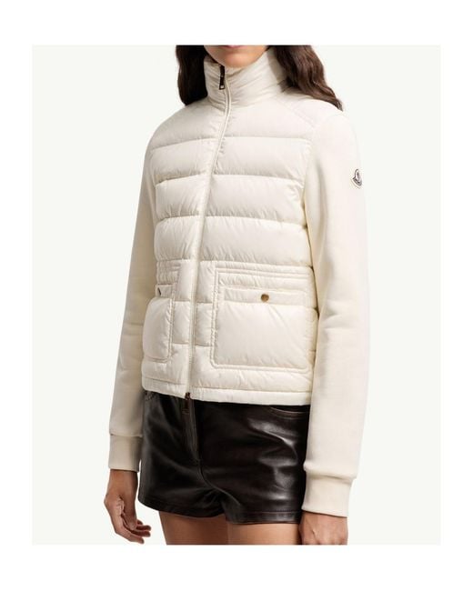 Moncler White Zip-Up Sweatshirt