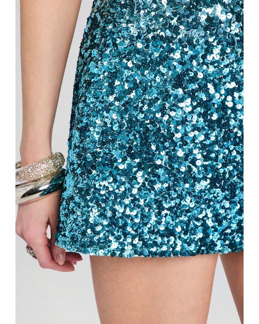 retroféte Blue Tancy Sequin Dress