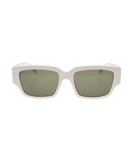 McQueen Multicolor Logo-Arm Rectangle-Frame Sunglasses