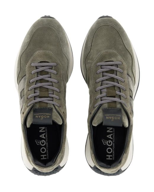 Hogan Gray H601 Lace-Up Sneakers for men