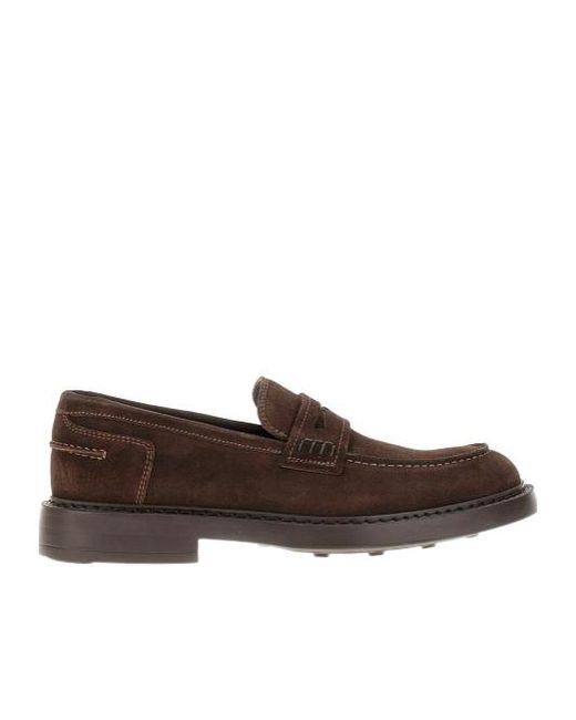 Doucal's Brown Ondo Bruges Penny Loafers for men