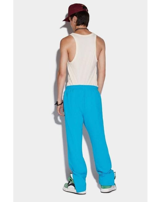 DSquared² Blue Logo-Print Track Pants for men