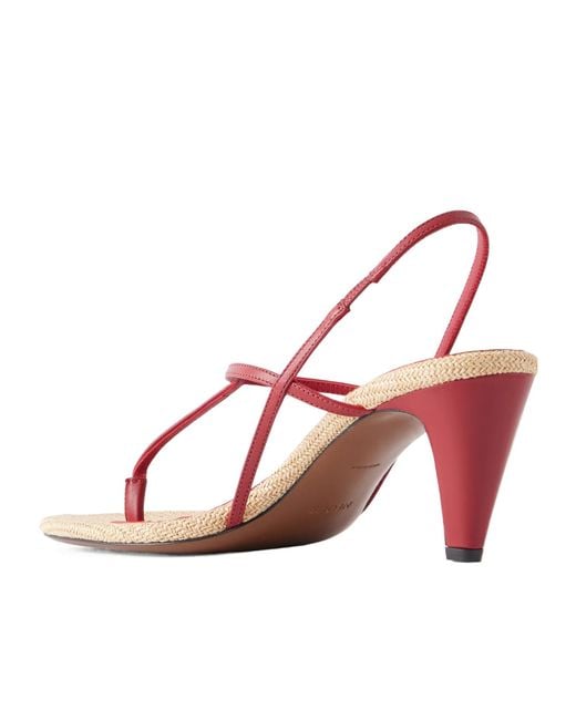 Neous Pink Solid Leather Sandals