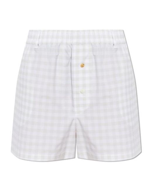 Moschino White Checked Boxer Shorts