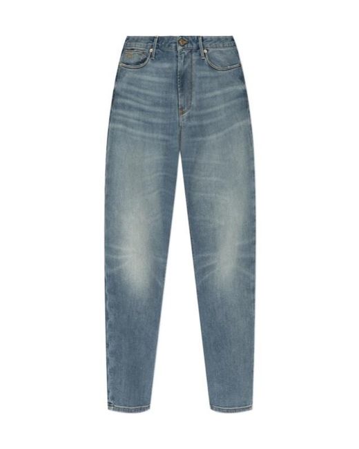 Emporio Armani Blue Jeans With Vintage Effect for men