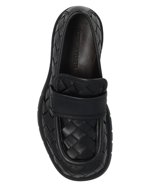Bottega Veneta Black Haddock Boat Shoes for men