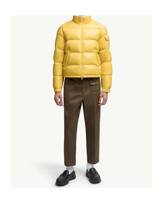 Moncler Yellow Levitha Hooded Short Down Jacket for men