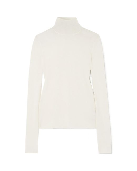 Lisa Yang White Lory Turtleneck