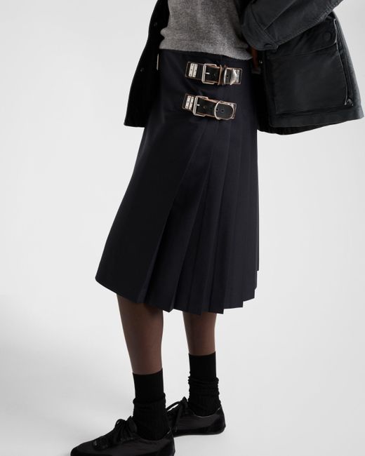 Prada Black Kid Mohair Skirt