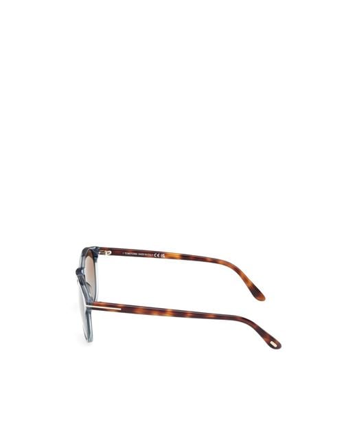 Tom Ford White Round Sunglasses for men