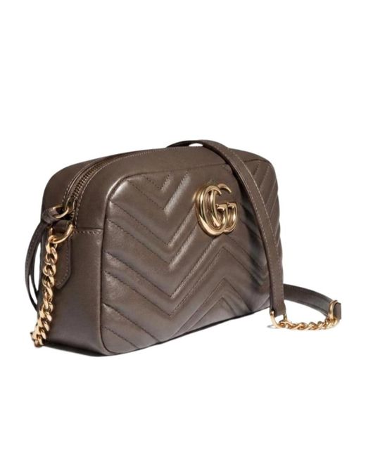 Gucci Brown Gg Marmont Small Camera Bag