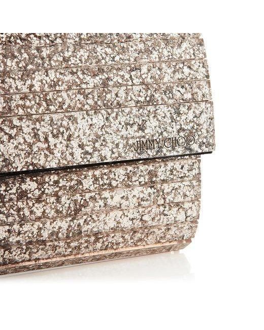 Jimmy Choo Gray Sweetie Embellished Clutch Bag