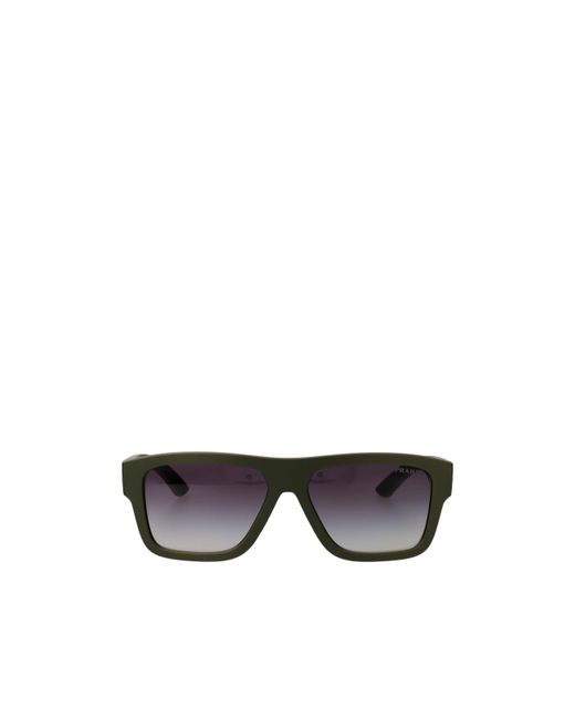Prada Linea Rossa Black Logo Sunglasses for men