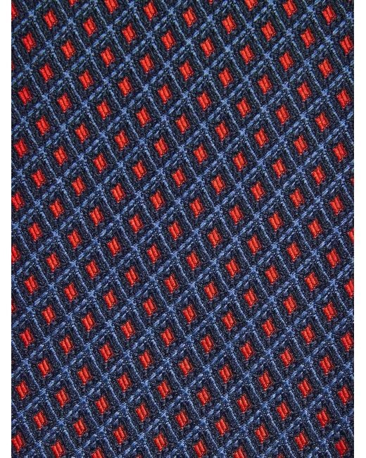 Ferragamo Blue Jacquard Tie for men