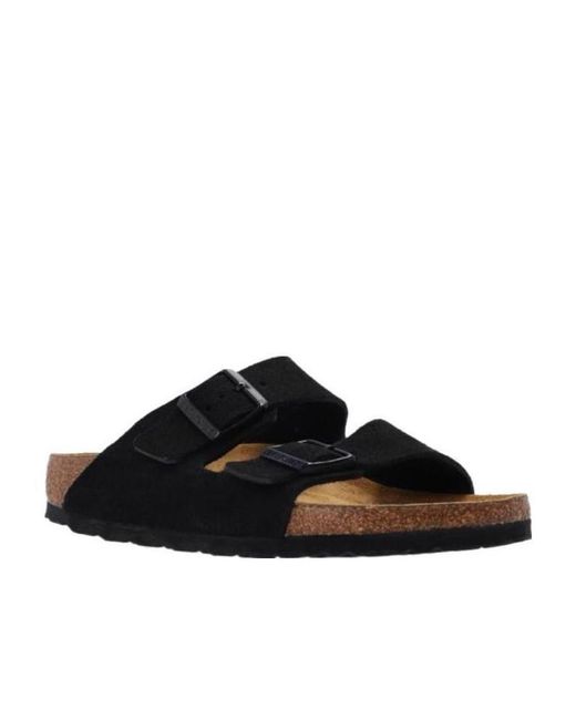 Birkenstock Black Arizona Buckled Slip-On Sandals