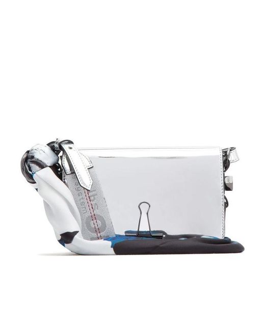 Off-White c/o Virgil Abloh White Metal Mirror Mini Shoulder Bag