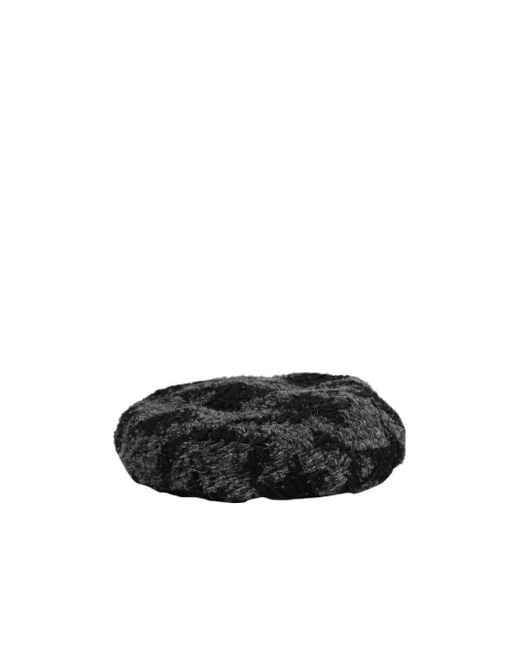 Maison Michel Black Tweed Beret