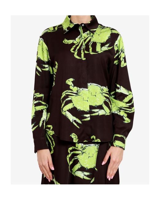 MSGM Green Long-Sleeved Shirt