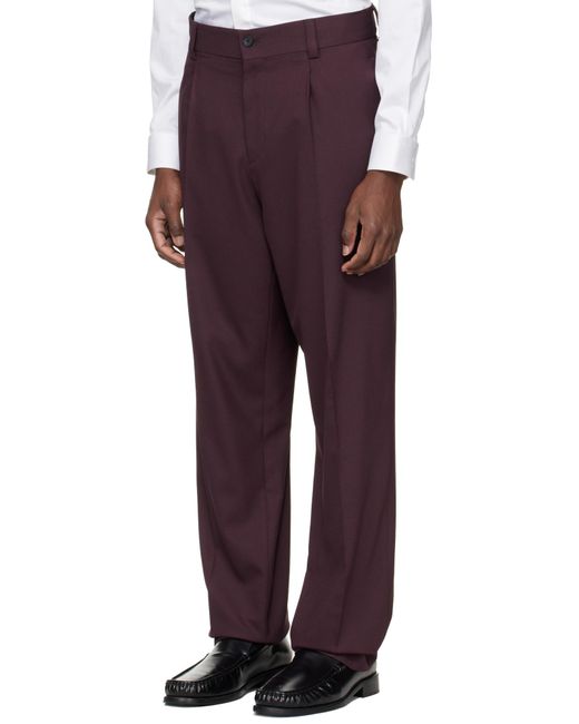 Boss Purple Long-Sleeved Suit Jacket And Trousers Two-Piece Set for men