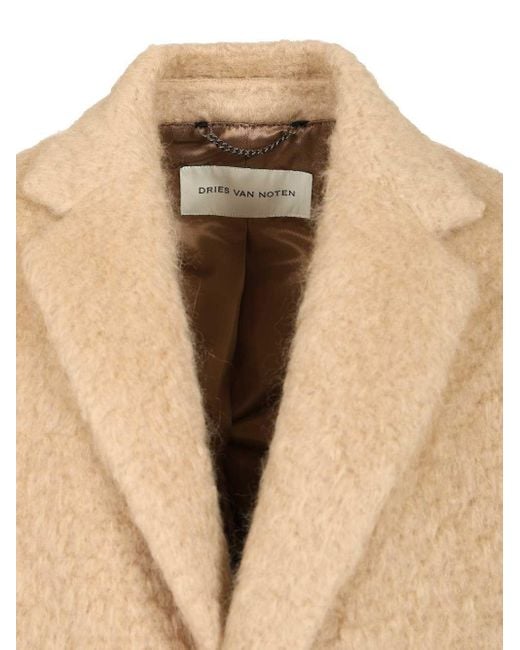 Dries Van Noten Natural Long "Rustic" Coat for men