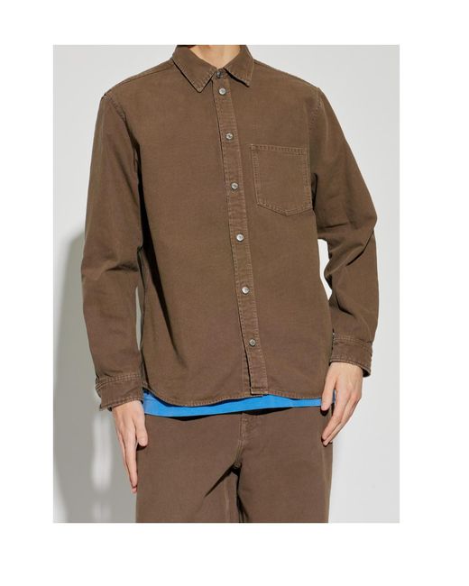Samsøe & Samsøe Brown Patch-Pocket Shirt for men