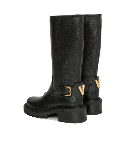 Via Roma 15 Black Leather Boots