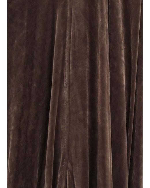 Rick Owens Black Maxi Velvet Dress