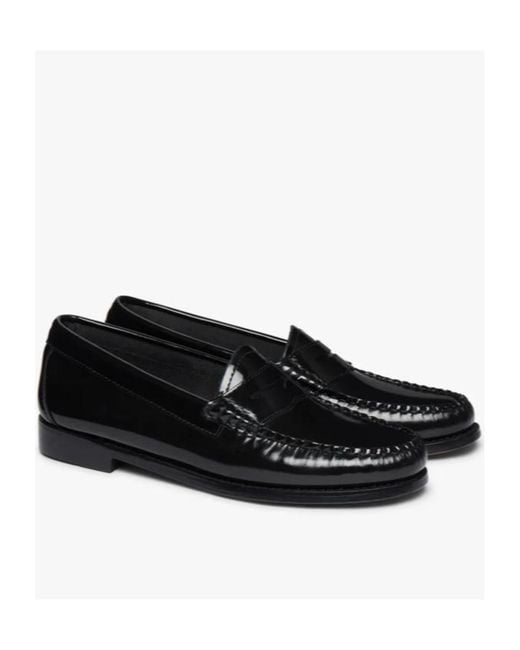 G.H.BASS Black Easy Weejuns Larson Loafers