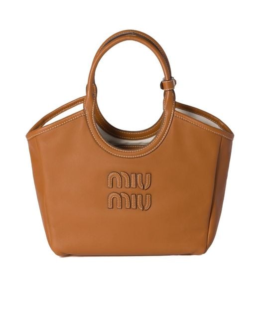 Miu Miu Brown Ivy Leather Bag