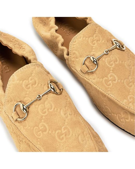 Gucci Natural Logo Loafers