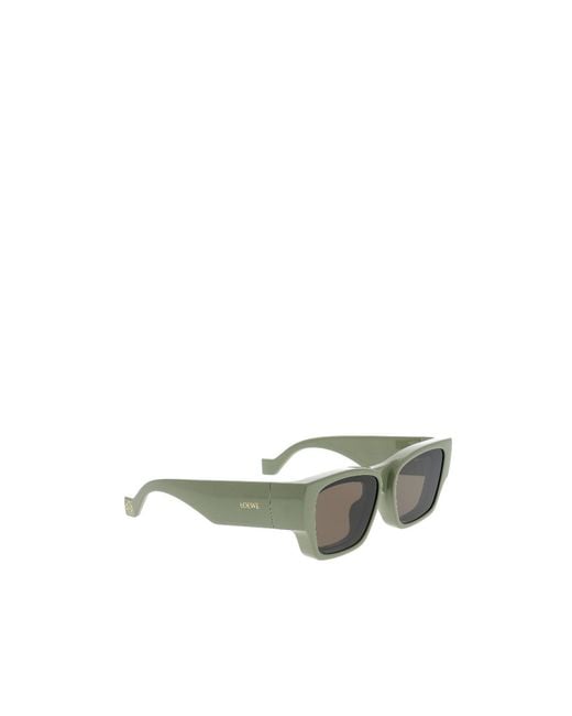Loewe Metallic Rectangular Frame Sunglasses