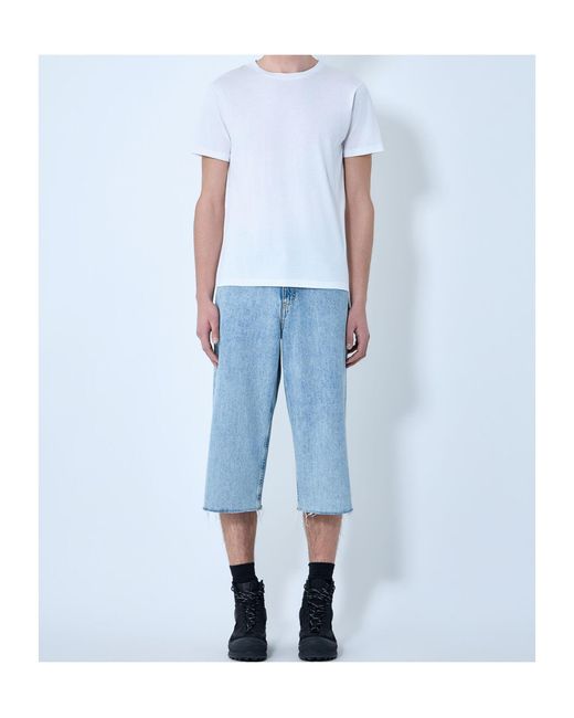 Rier Blue Crew Neck T-Shirt for men
