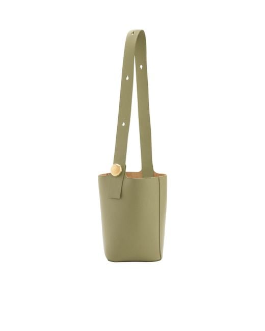 Loewe Green Medium Pebble Bucket