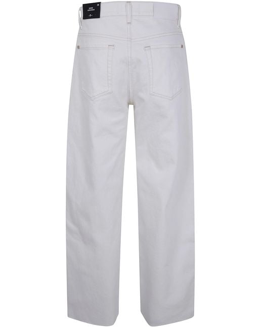 7 For All Mankind Gray Wide-Leg Jeans