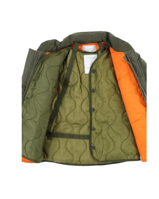 READYMADE Green Vertical Collar Pocket Casual Jacket for men