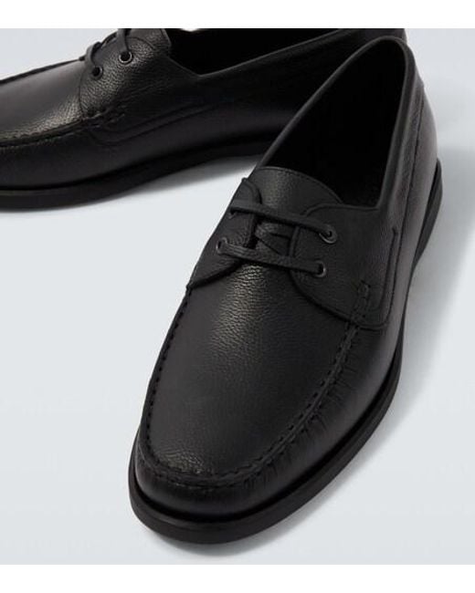 Brioni Black Leather Loafers for men