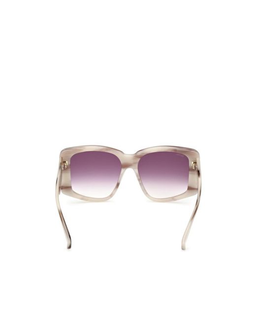 Max Mara Purple Square Frame Sunglasses