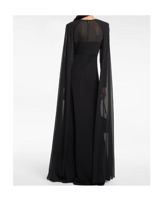 Roland Mouret Black Chiffon Gown