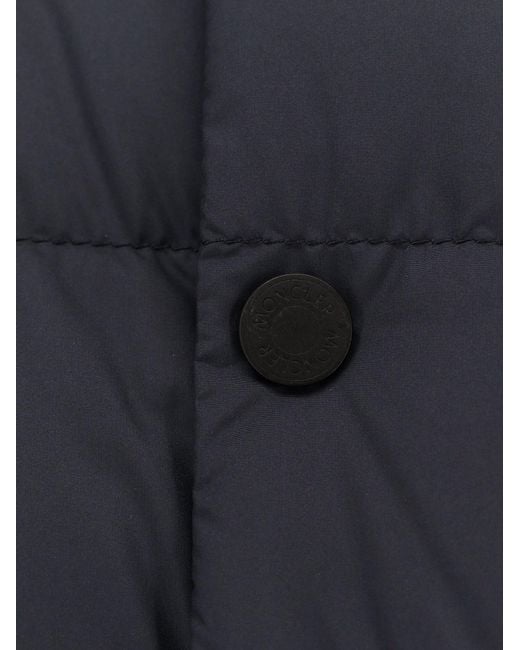 Moncler Blue Lyco High-Neck Quilted Jacket for men