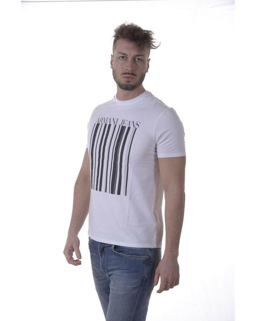 Armani Jeans White Logo T-Shirt for men