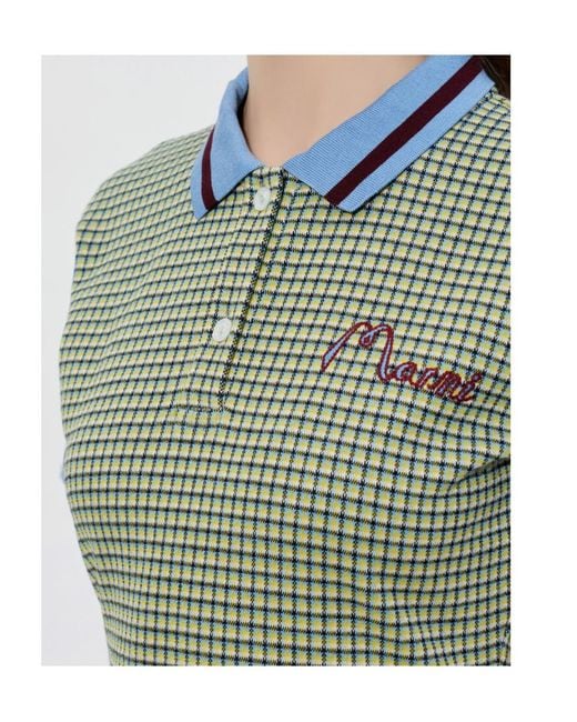 Marni Green Checked Mini Dress