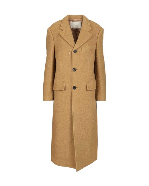 DUNST Natural Boucle Wool 3-Button Coat