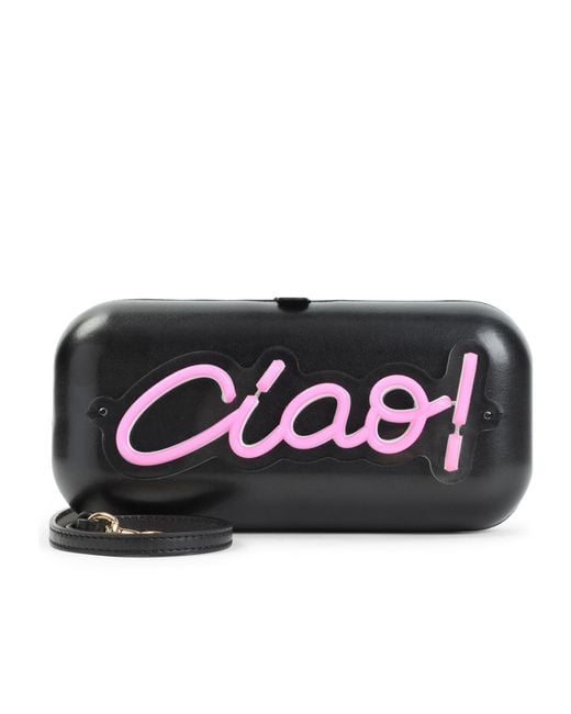 Moschino Black Embellished Clutch Bag
