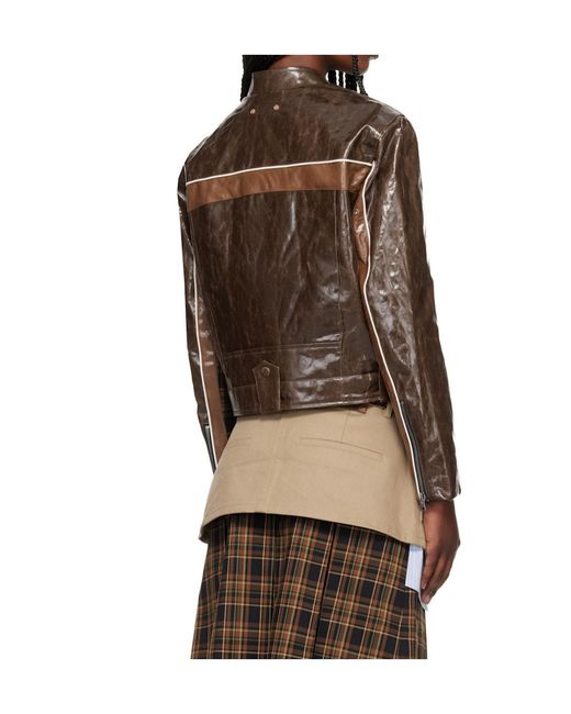 ANDERSSON BELL Multicolor Circuit Track Faux Leather Jacket