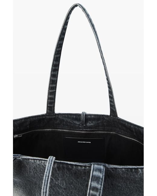 Alexander Wang Gray Punch Large Denim Tote Bag