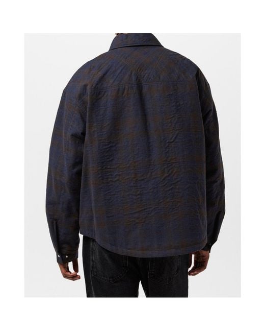 Represent Blue Slim-Fit Shirt Jacket for men