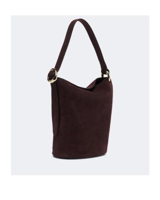 Joseph Brown Bucket Mini Suede Shoulder Bag