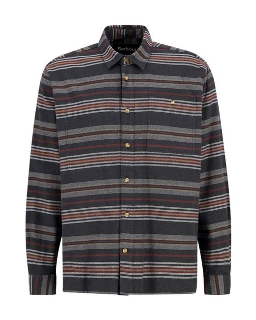 Barbour Gray Long Sleeve Shirt for men