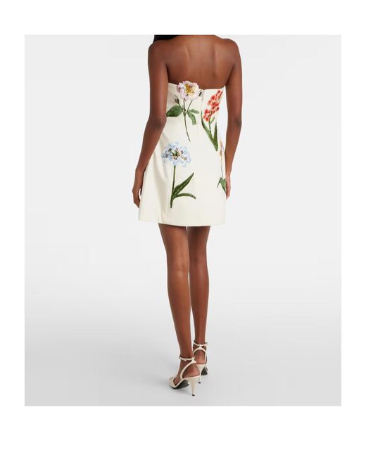 Leo White Rosario Embroidered Velvet Minidress