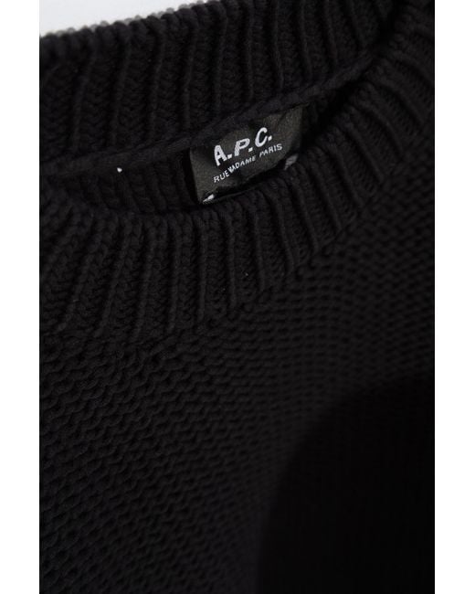 A.P.C. Black Crewneck Knitted Jumper